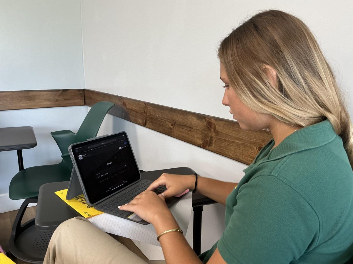 Senior Sienna Daughton-Weill uses ChatGPT during class to help with her schoolwork. 