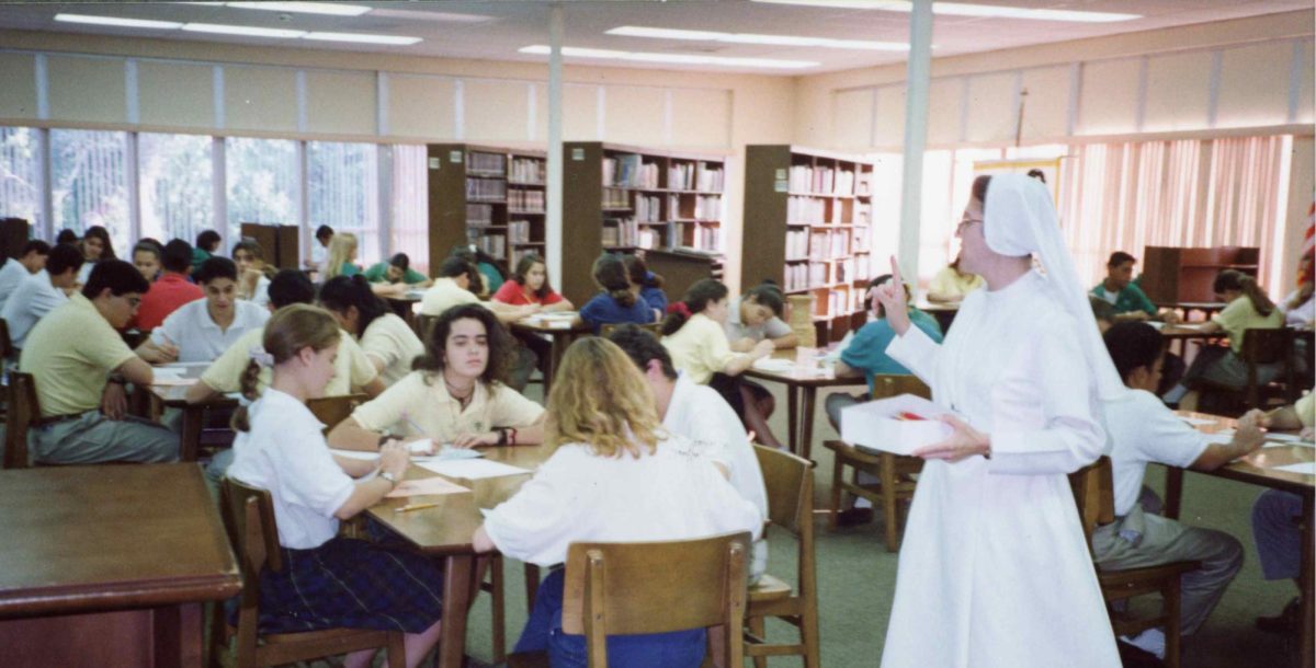 This image shows the ILS library,now known as the SLC, before remodeling circa the 1990’s.