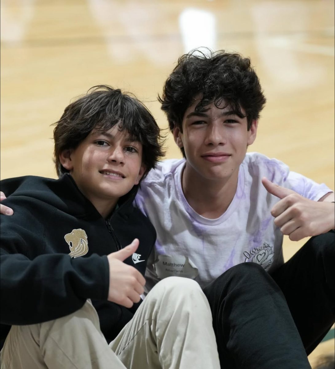 Sophomores Santo Viton and Matthew Albarracin enjoy participating and supporting ILS sporting events.