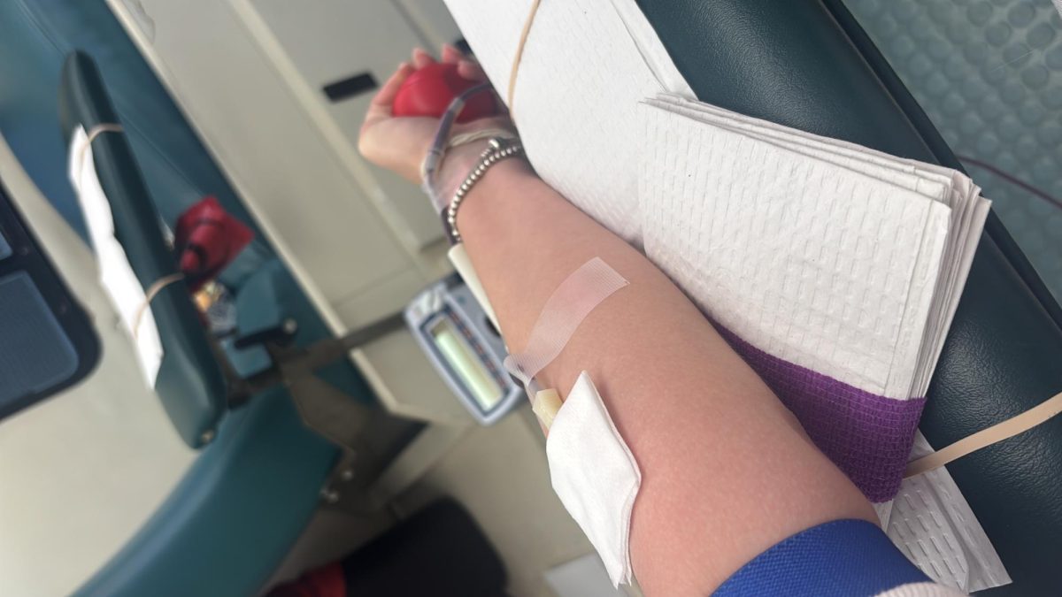 Seniors had the opportunity to give of a precious life-saving resource, their own blood.