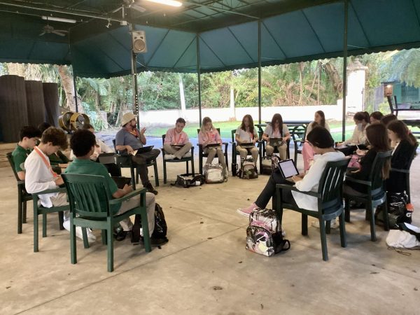 Students get their fill of Socratic seminars, homework, and testing just before Christmas break.
