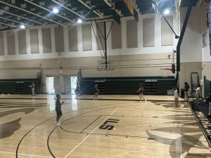 A full shot of how freshman spend their gym class.