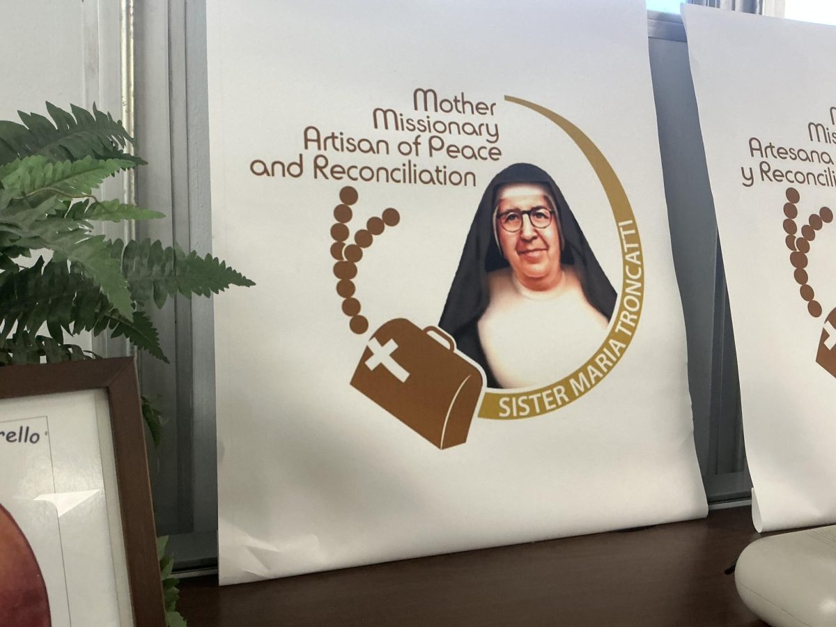 Poster of Maria Troncatti, a newly canonized Saint from Ecuador and the first Salesian Sister to be chosen as a saint.