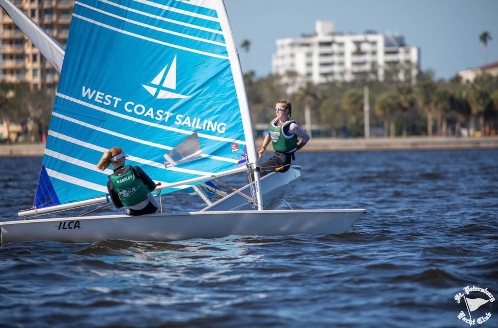 The ILS Sailing team takes off during competition with strength and resilience.