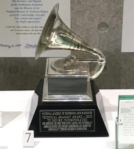 "2003 Technical Grammy award" by 'Member of a zZounds, but they are not sure about who took it' (Mason Souza - Copy Editor from there) is licensed under CC BY-SA 3.0.
