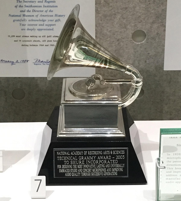 "2003 Technical Grammy award" by 'Member of a zZounds, but they are not sure about who took it' (Mason Souza - Copy Editor from there) is licensed under CC BY-SA 3.0.