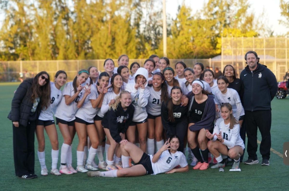 The Girls Soccer team and coaches are enjoying a winning season.