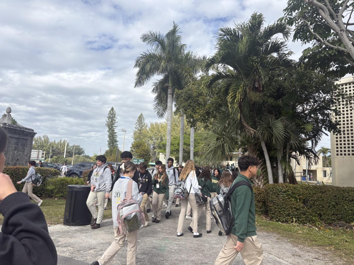 Students transition from their regular classes into F Block, as the flexible period allows time for academic work, meetings, and support across campus.