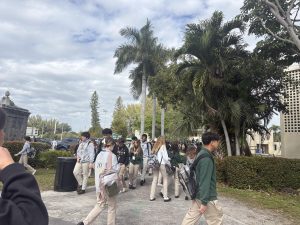 Students transition from their regular classes into F Block, as the flexible period allows time for academic work, meetings, and support across campus.