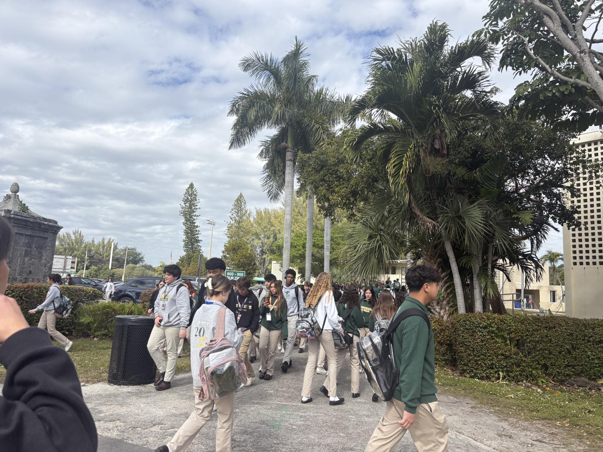 Students transition from their regular classes into F Block, as the flexible period allows time for academic work, meetings, and support across campus.