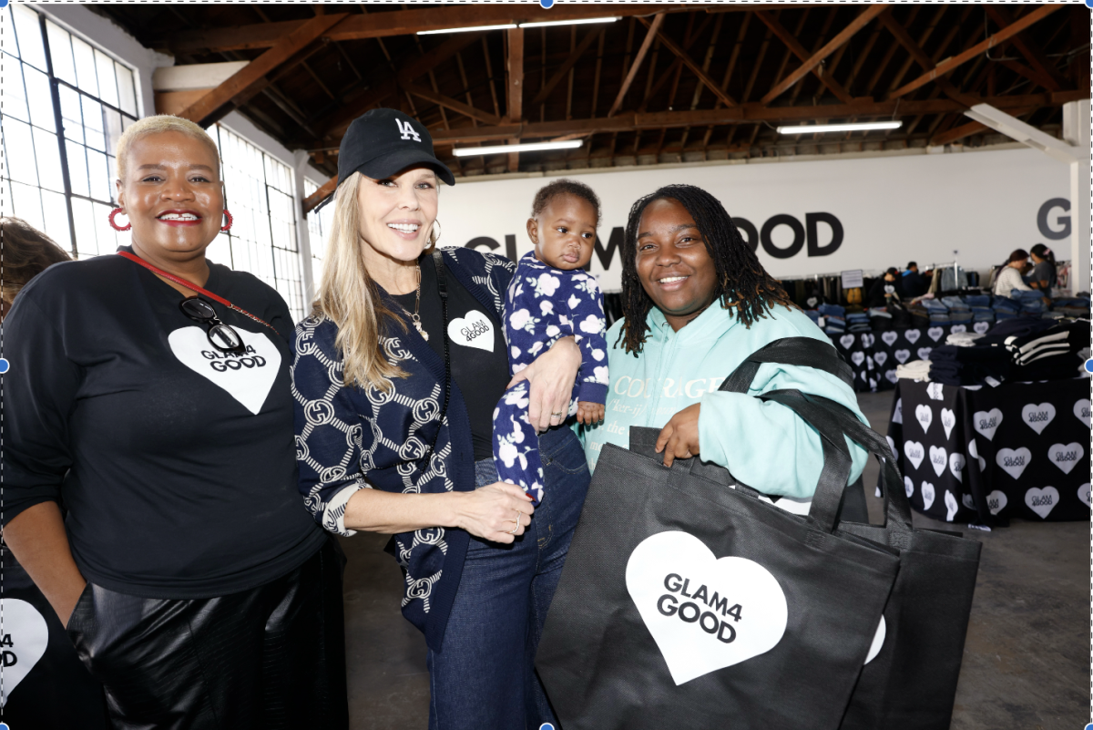 Volunteers and fashion lovers help sort clothing and style outfits at a Glam4Good pop-up event, turning runway rejects and overstock into resources for families in need.
