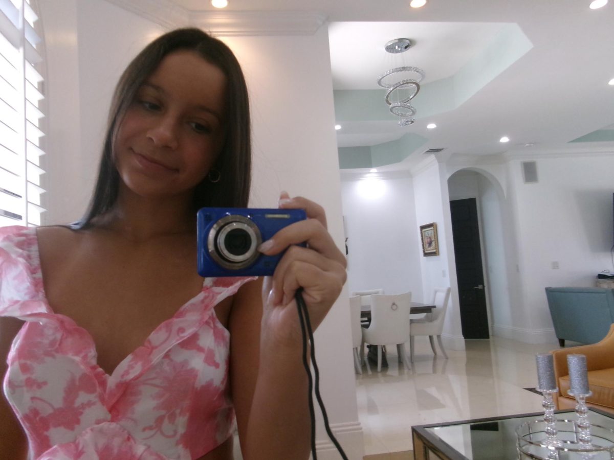 Taking a quick selfie before heading out to a birthday dinner.