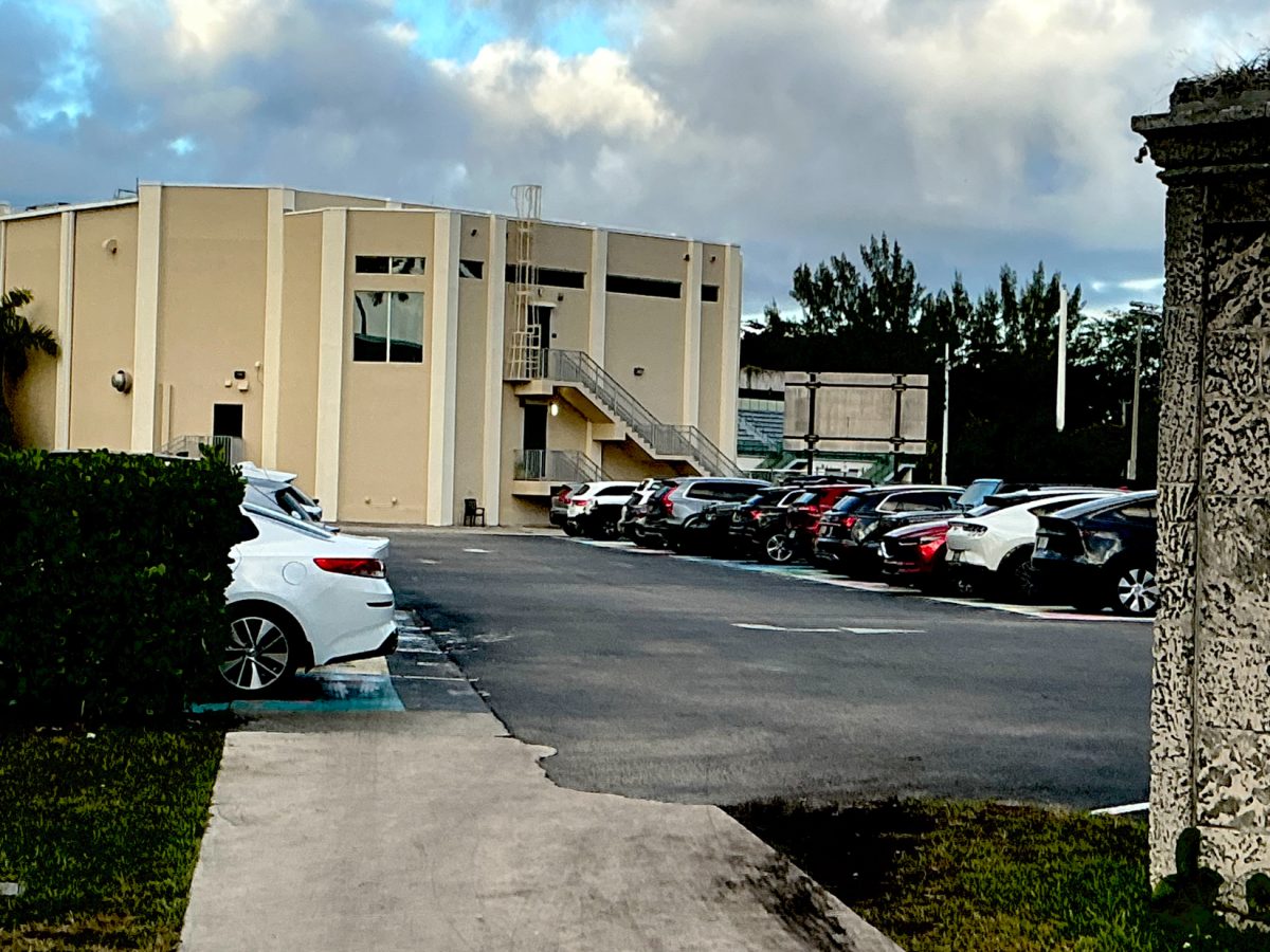 A quiet morning view of the school’s exterior. This long shot captures the building before the daily rush, setting a peaceful tone for the rest of the essay