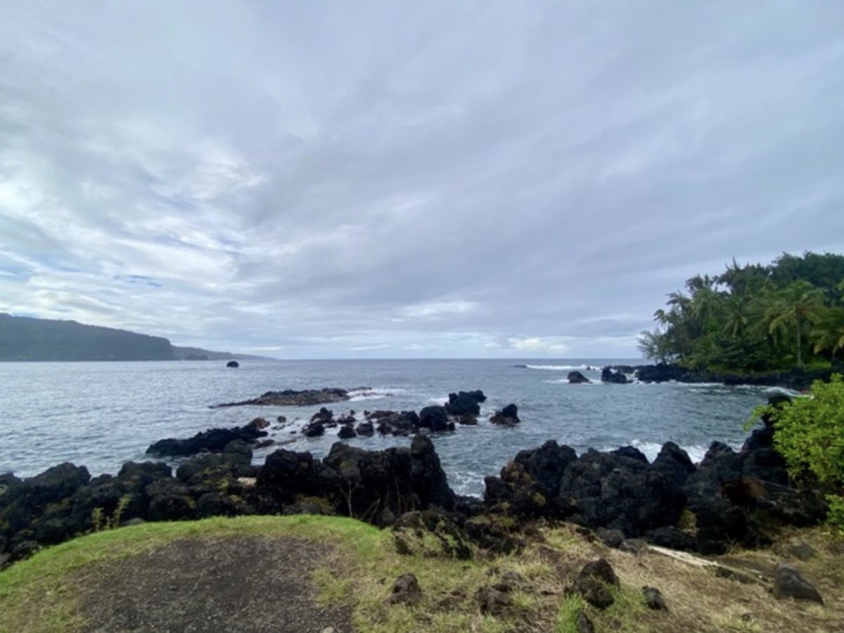 The rugged coastline near Maui is an area where calm  blue waters contrast current realities.