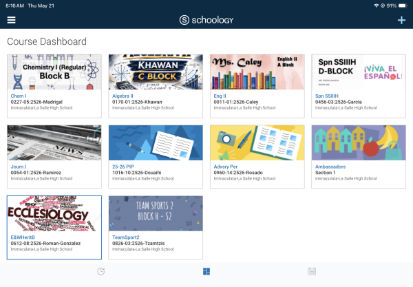 This image represents a common site for all ILS students: their Schoology dashboard where they keep track of daily assignments.