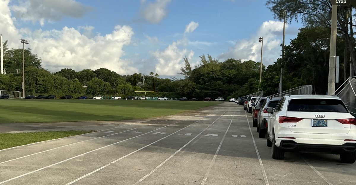 Some ILS students who drive themselves to school park on the Track Field if they do not have an assigned parking space.