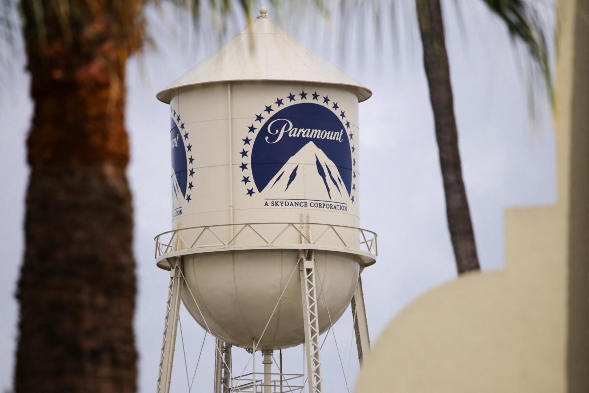 The Paramount water tower on the Paramount Studio lot in Hollywood, Los Angeles, California, US, September 17, 2026. Actress Catherine O'Hara starred in a Paramount produced film, Orange County, in 2002. REUTERS/Daniel Cole