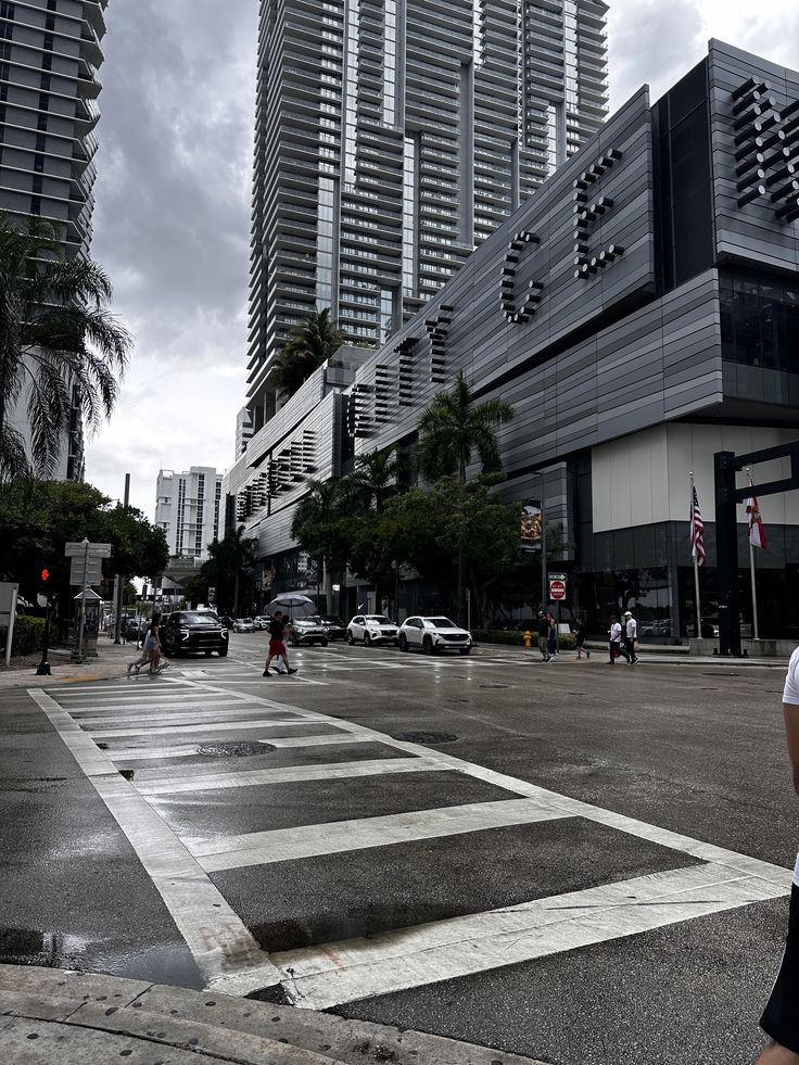 Rain falls over Brickell as South Florida’s hurricane season remains unusually quiet.
