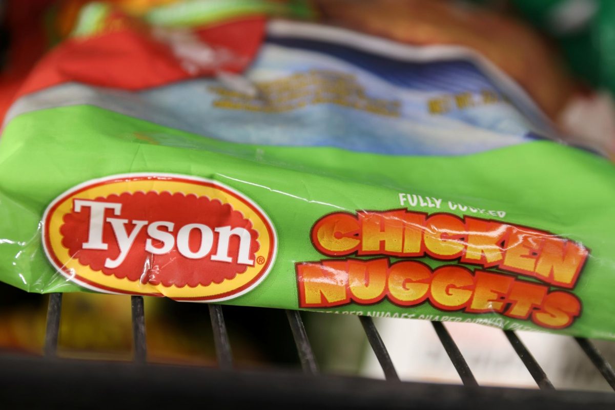 Packets of Tyson Chicken Nuggets, a brand owned by Tyson Foods, Inc., are seen in a store in Manhattan, New York, U.S., November 15, 2021. REUTERS/Andrew Kelly