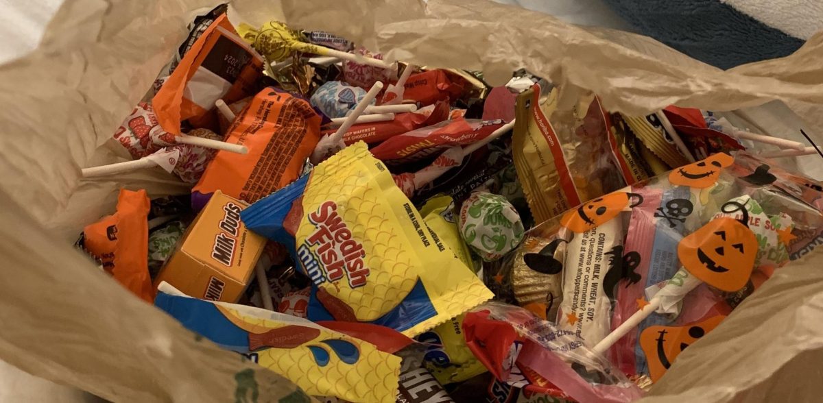 Loads of candy in a bag are a typical site after a night of trick-or-treating.
