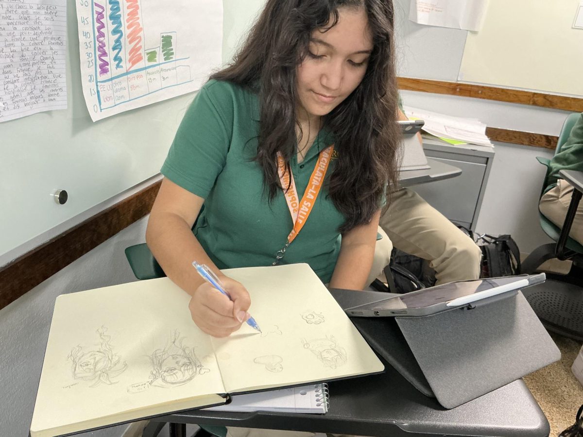 Sophomore Juliana Quintana brings her creativity to life through every sketch she creates.