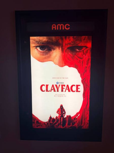 This poster for Clayface is displayed prominently at many AMC theaters.
