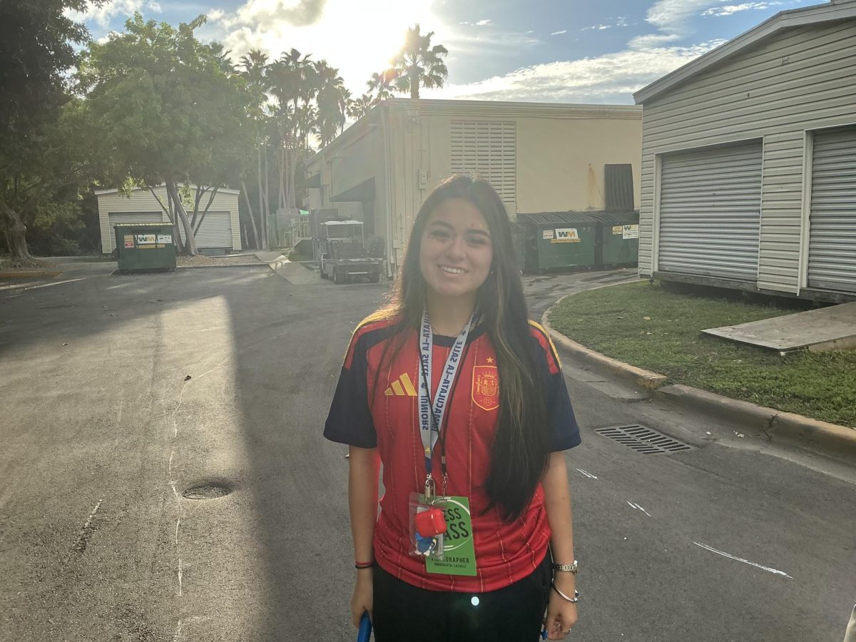 Junior Ximena Guerrero,
confidently wears her Spain jersey, representing passion, pride, and soccer.