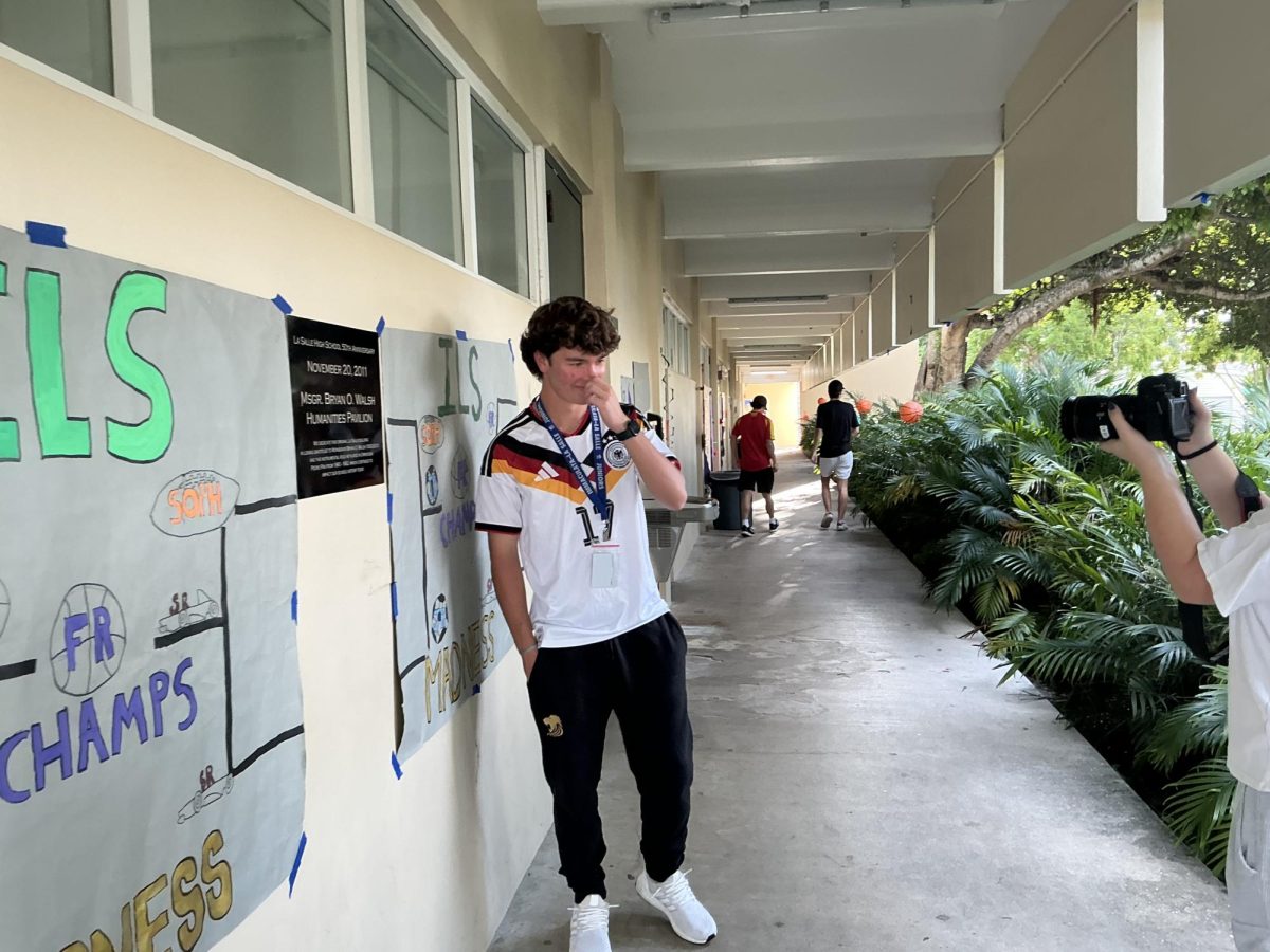 ILS junior photographed wearing his World Cup outfit for Homecoming.