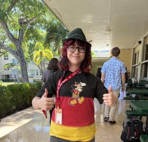 Senior Isabella Iamunno poses in her Tacky Tuesday outfit.